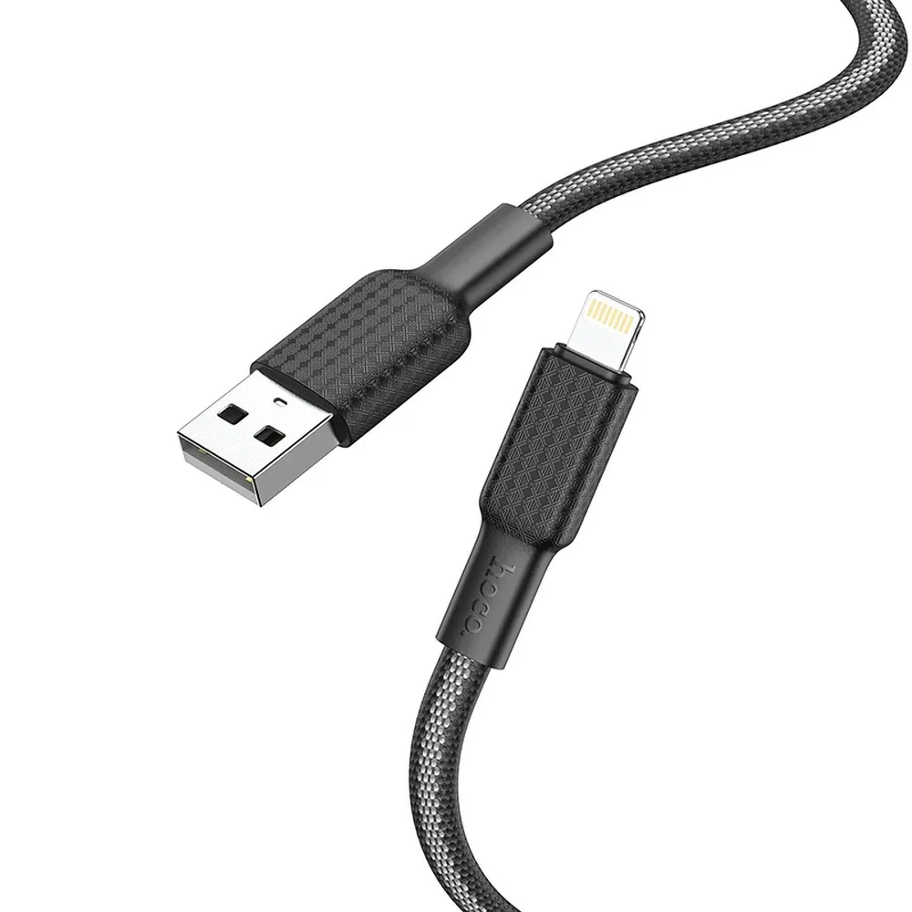HOCO cable USB A to Lightning 2,4A X69 1 m black white