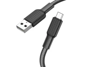 HOCO cable USB A to Micro USB  2,4A X69 1 m black white