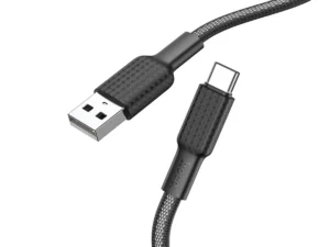 HOCO USB-A – Type-C kábel, 3 A, X69, 1 m, fekete-fehér