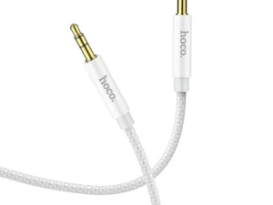 Hoco 1 m-es 3,5 mm-es jack–3,5 mm-es jack AUX-kábel, UPA19, ezüst színű