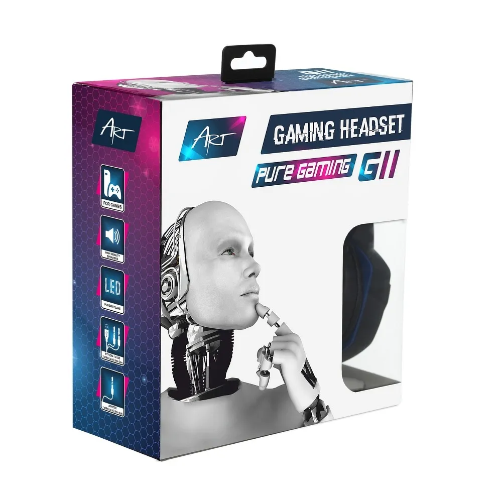 Headphones gaming with microphone ART G11 with light - Image 29