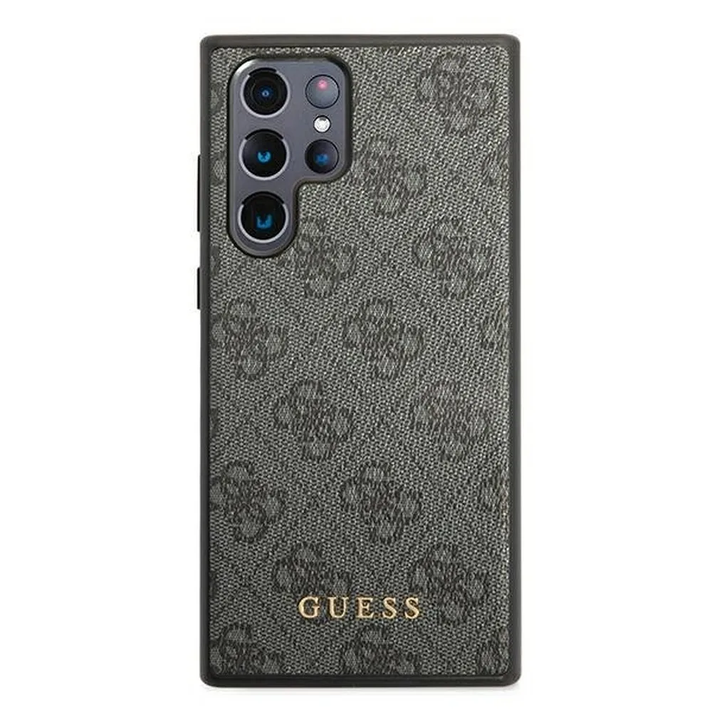 GUESS case for SAMSUNG S22 Ultra GUHCS22LG4GFGR (4G Metal Gold Logo) grey - Image 3