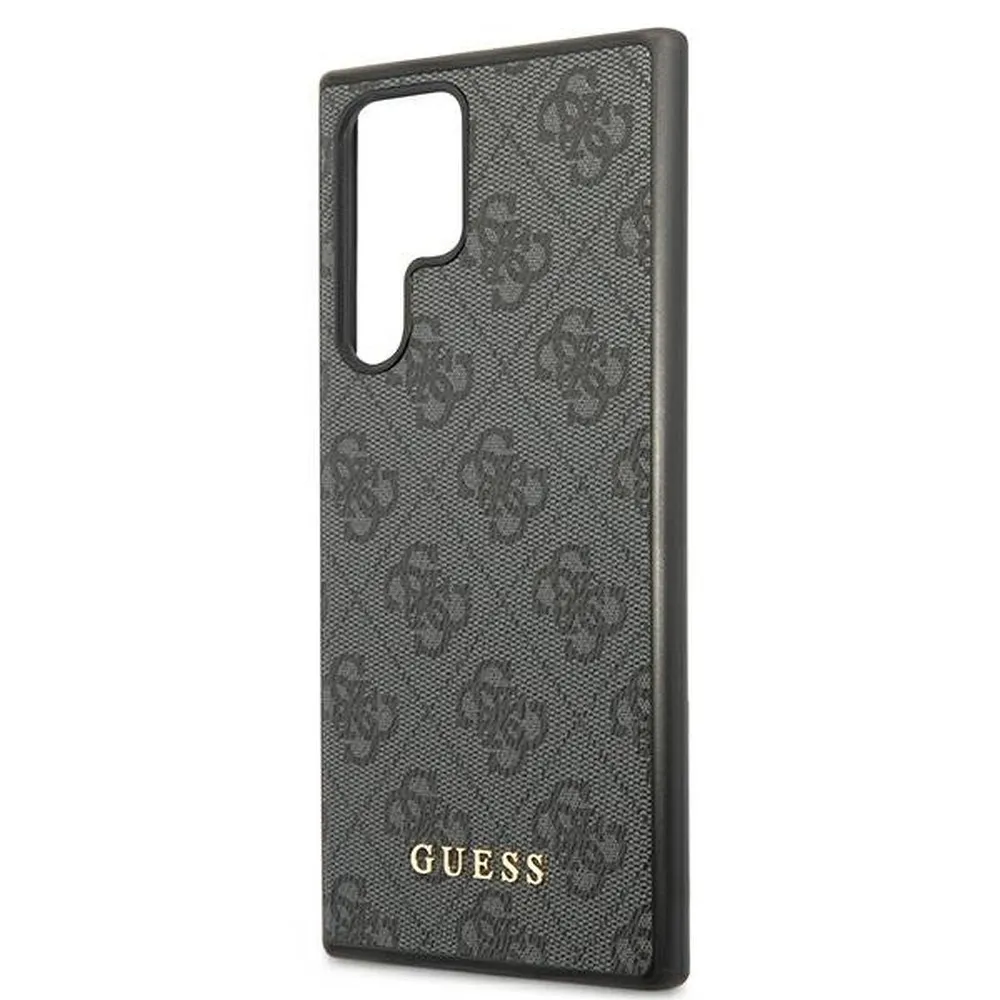 GUESS case for SAMSUNG S22 Ultra GUHCS22LG4GFGR (4G Metal Gold Logo) grey - Image 6