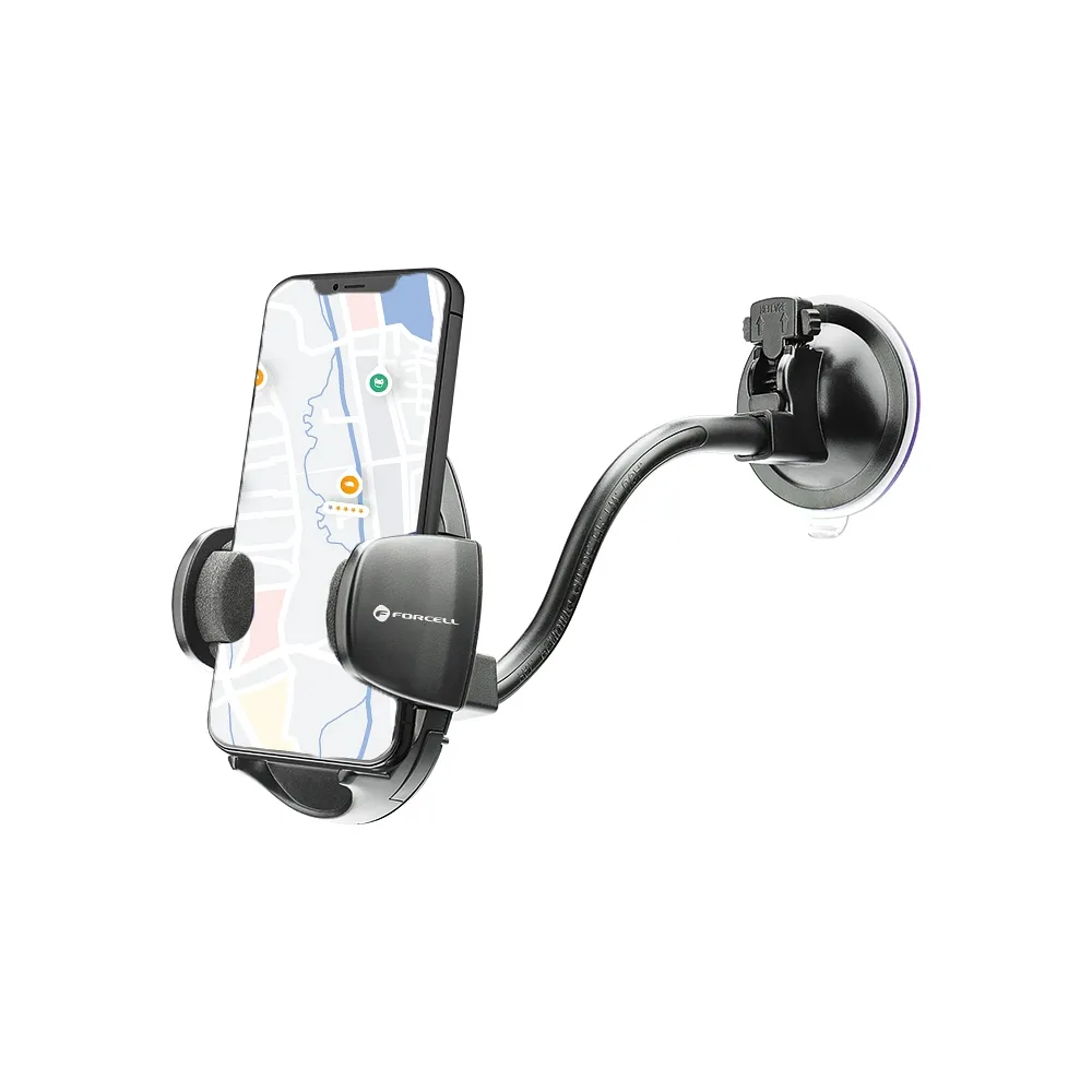 Forcell F-Grip Oval 27 cm-es autótelefon-tartó szélvédőre / műszerfalra / szellőzőnyílásra, fekete - Image 20