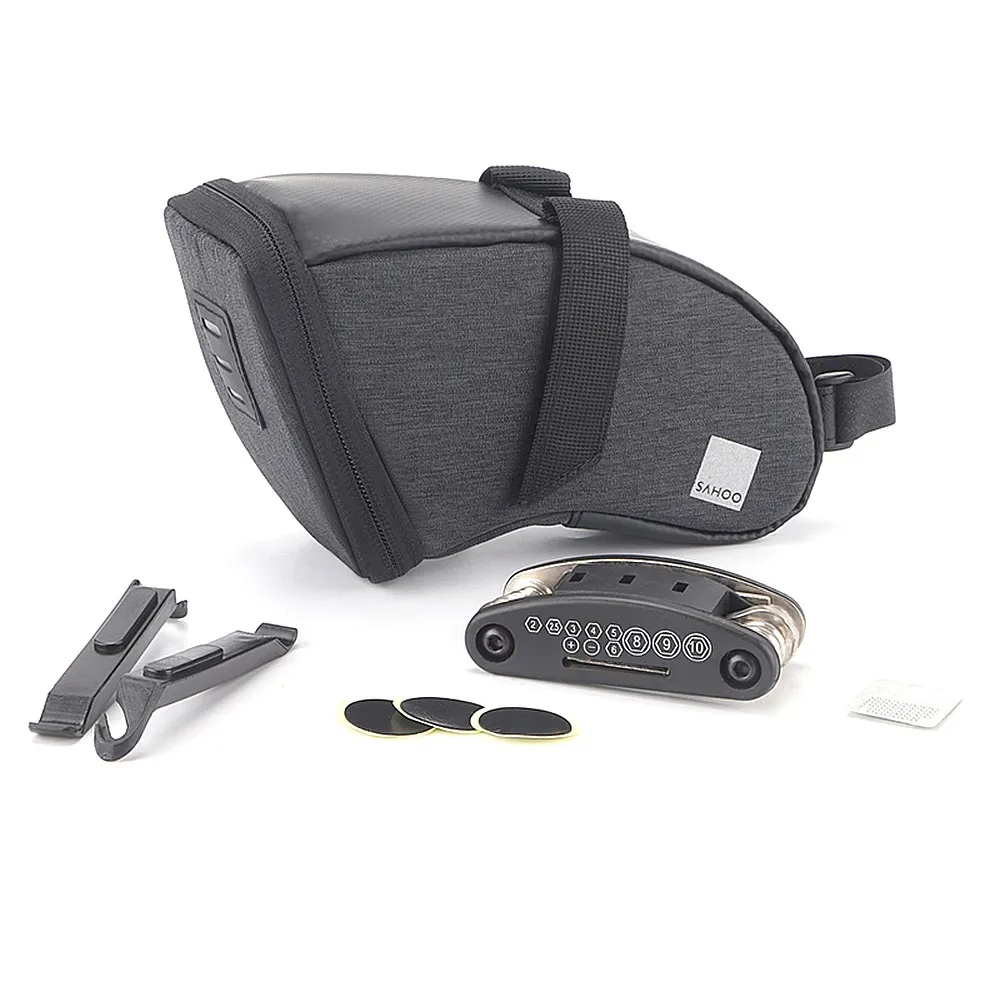 SAHOO bike bag under the bicycle seat with zip 0,7L SAHOO 131470-SA black - Image 3