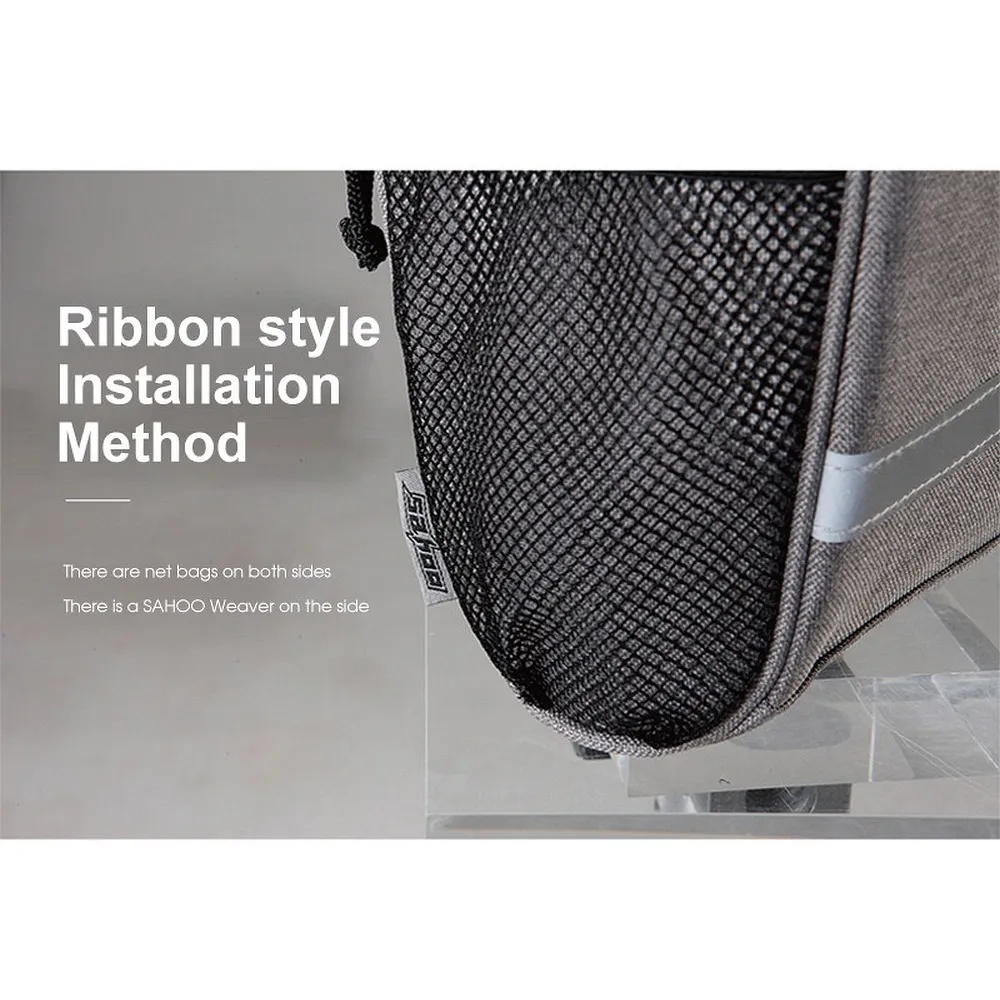SAHOO bike bag on wheel with zip thermoactive 11002-sa gray - Image 6
