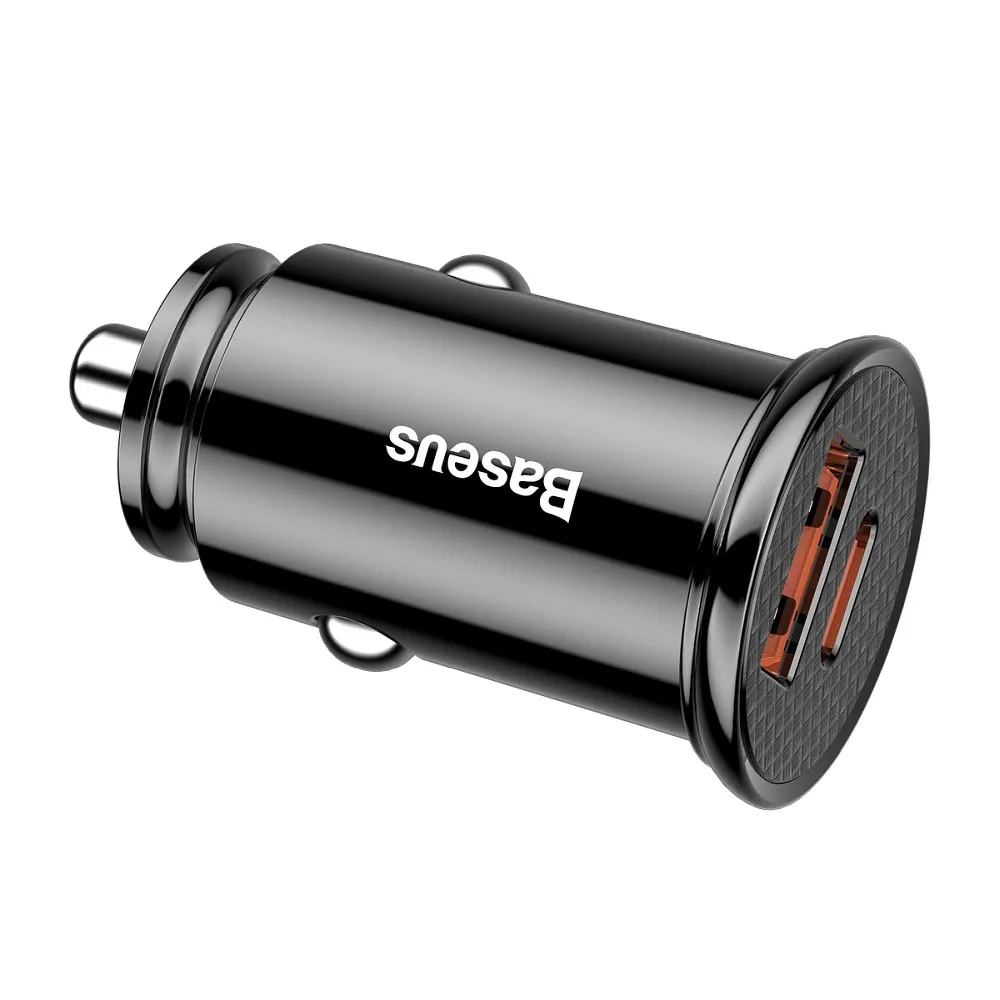 BASEUS car charger USB A + Type C PD3.0 QC4.0 5A 30W CCALL-YS01 black