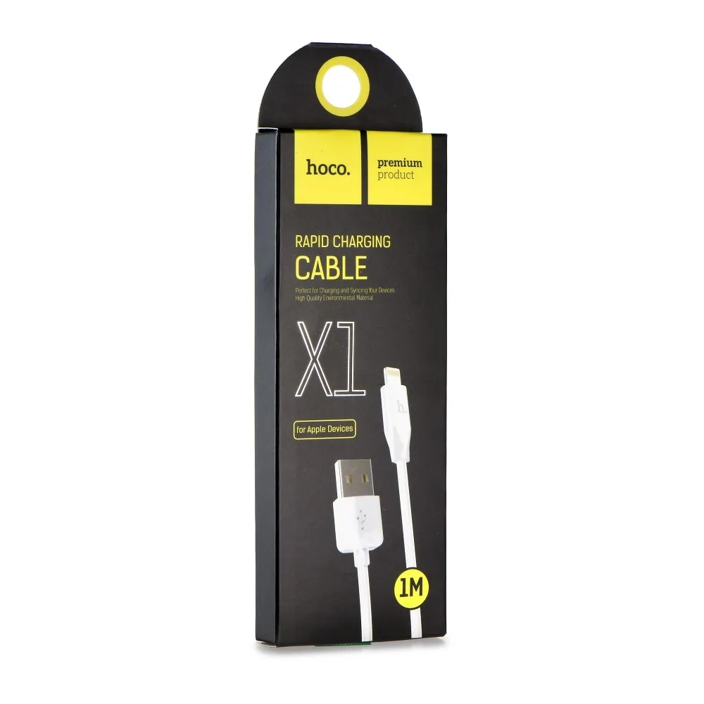 Hoco USB-A–Lightning kábel, 2,1 A, 1 m, 1 db, fehér