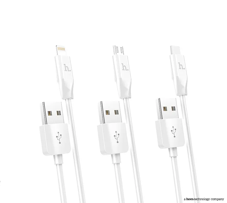 HOCO cable USB A to Lightning 2,1A X1 2 m white - Image 2