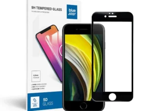 Tempered Glass Blue Star - APP IPHONE 6 5D Full Cover black tempered glass