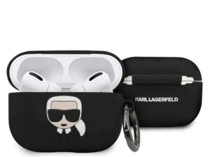 KARL LAGERFELD case for APPLE Airpods Pro KLACAPSILGLBK black