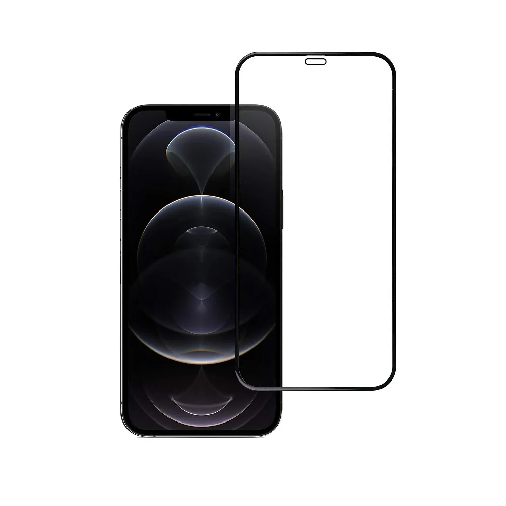 Tempered Glass Blue Star - APP IPHONE 12 Pro Max 5D Full Cover black