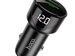HOCO car charger USB A + Type C with digital display PD QC3.0 3A 20W Z42 black