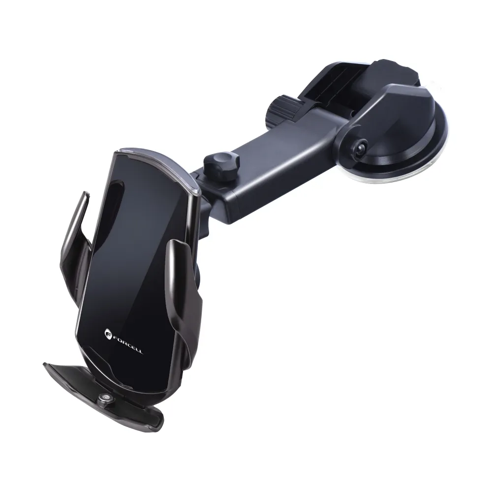 FORCELL car holder with wireless charging automatic sensor + magnetic adapters HS1 15W black - Image 8