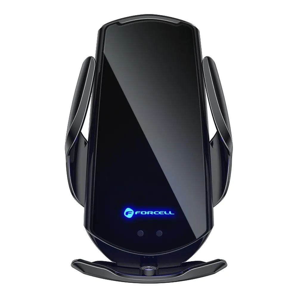 FORCELL car holder with wireless charging automatic sensor + magnetic adapters HS1 15W black - Image 4
