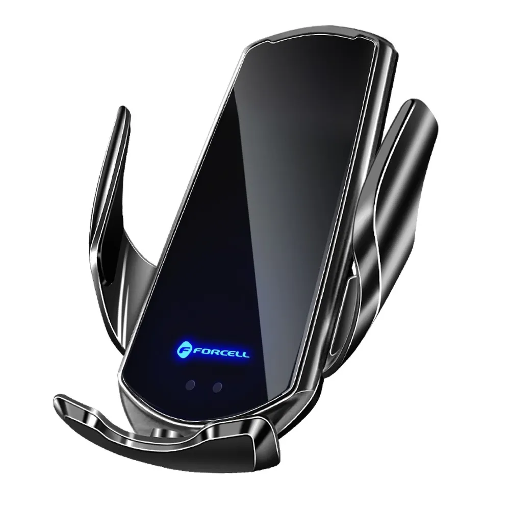 FORCELL car holder with wireless charging automatic sensor + magnetic adapters HS1 15W black - Image 6