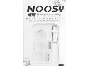 Nano SIM/Micro, Micro SIM és Nano/SIM adapterek (NOOSY 3 az 1-ben), fehér