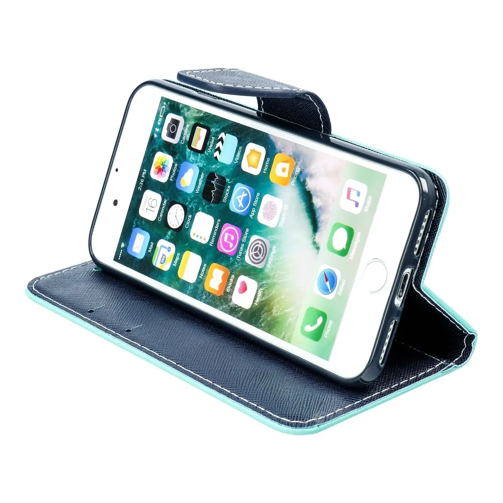 FANCY Book case for SAMSUNG Galaxy J3 2017mint/navy - Image 4