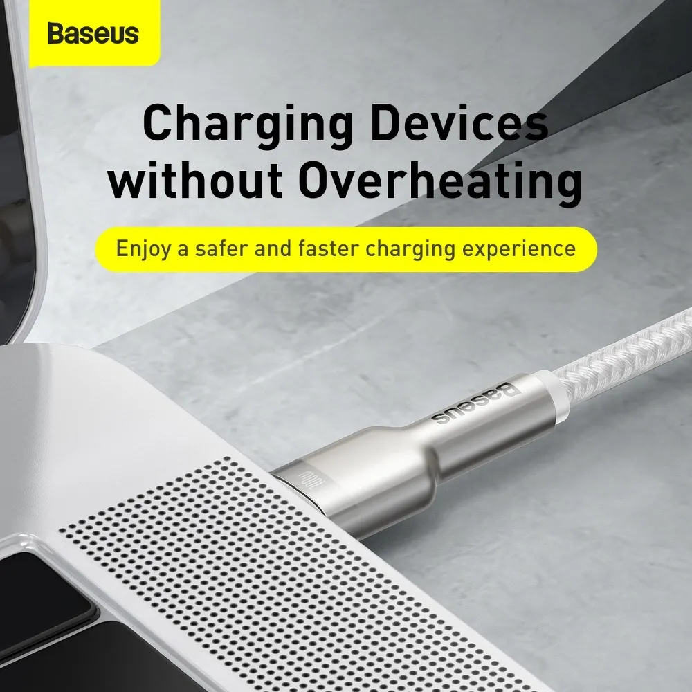 BASEUS cable Type C to Type C PD 5A 100W Cafule CATJK-D02 2 m white - Image 6