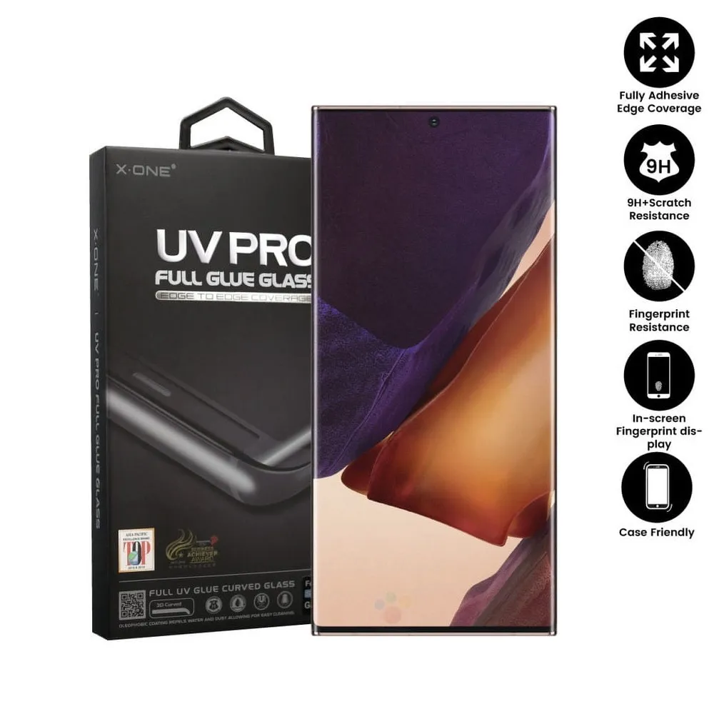 UV PRO Tempered Glass X-ONE - for Samsung Galaxy NOTE 20 Ultra (case friendly) - Image 3