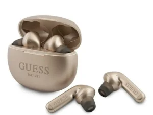 Bluetooth Earphones Stereo TWS GUESS  V5.0 4H MUSIC TIME with docking station gold ( GUTWS1CGO )