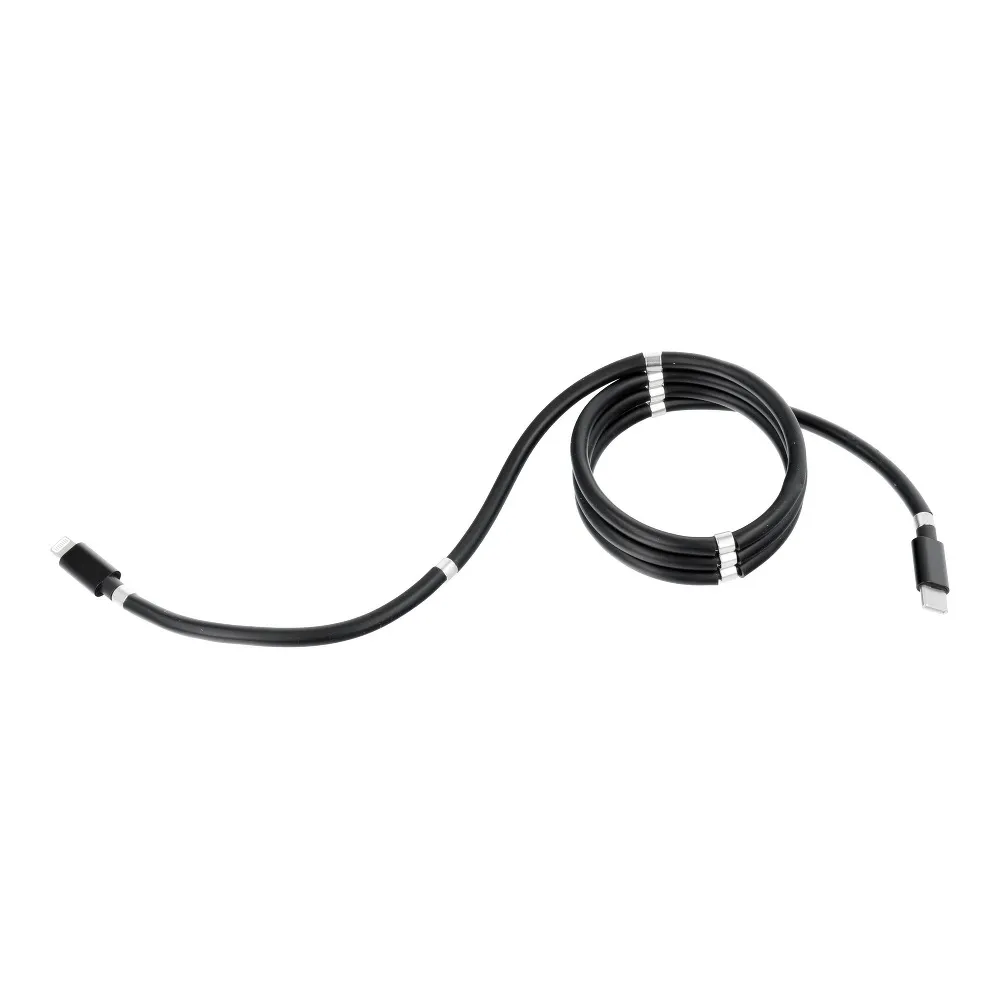 Cable Type C to Lightning PD 3A 18W C673 with magnets 1 m black - Image 5