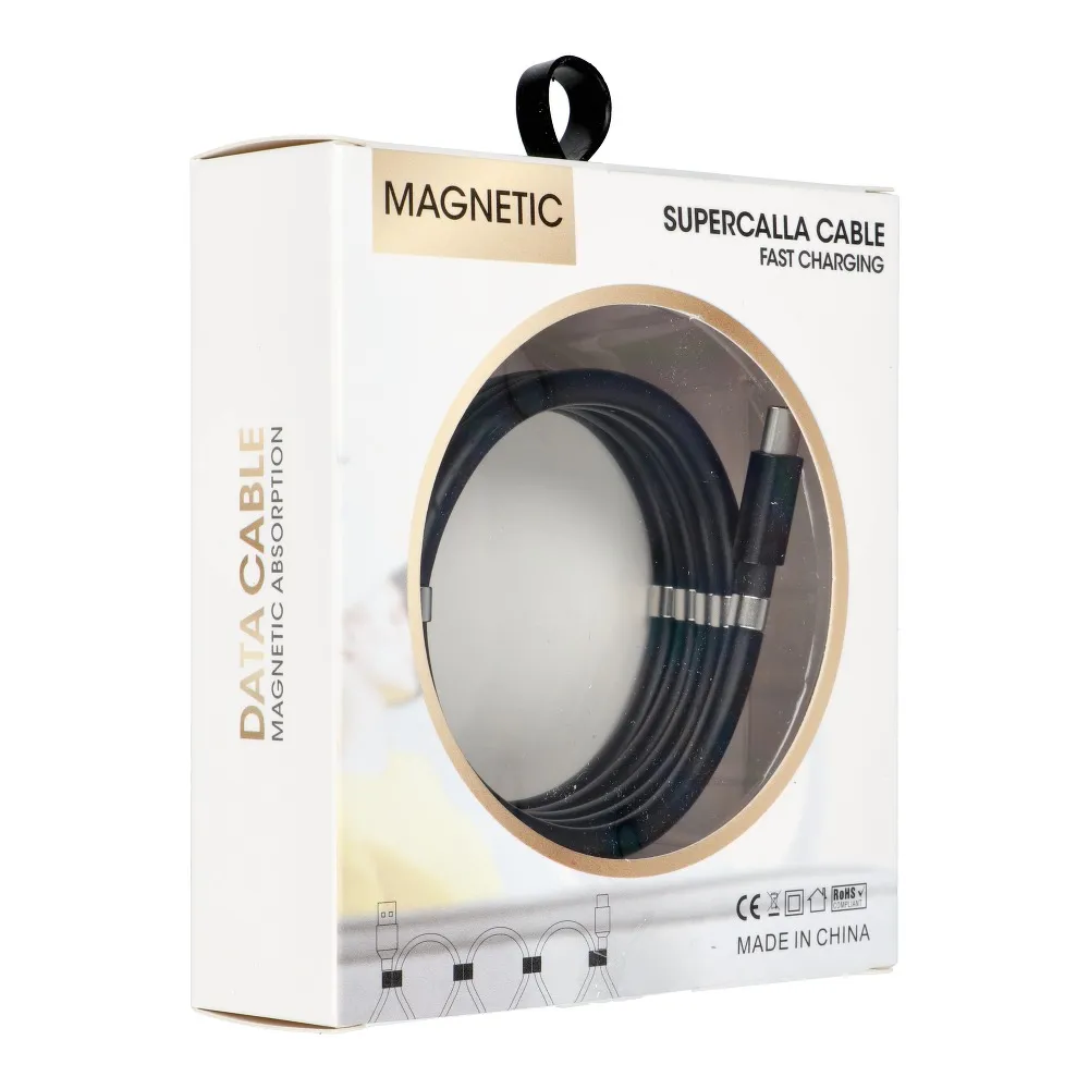 Cable Type C to Lightning PD 3A 18W C673 with magnets 1 m black - Image 6