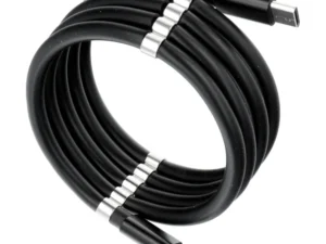 Cable Type C to Type C PD 3A 60W C676 with magnets 1 m black