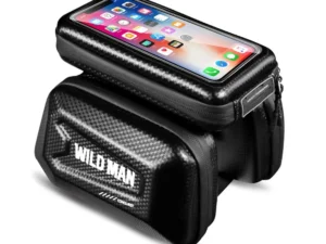 WILDMAN traveling bag for bicycle frame with zipper E6S 1,2L ( 4 "- 7" ) black