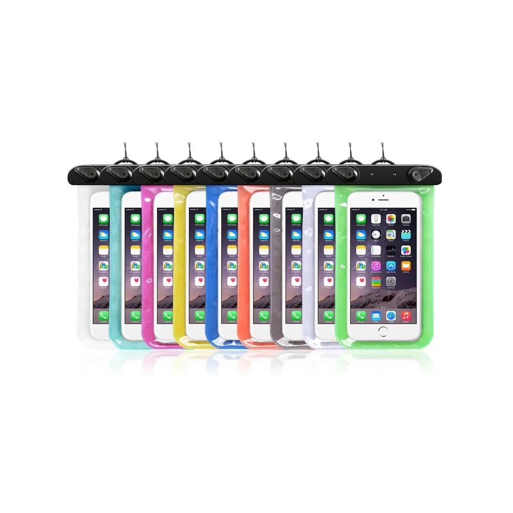 Waterproof bag for mobile phone with plastic closing blue - Image 3