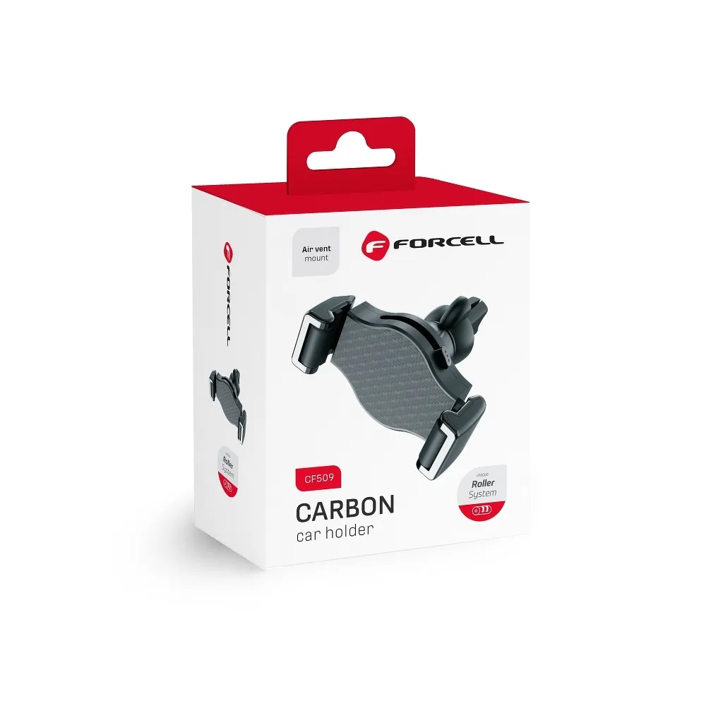 Forcell F-Grip Carbon H-CF509 autós telefontartó szellőzőnyílással, fekete - Image 24