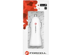 FORCELL F-ENERGY TFK-CC-095 autós töltő, USB-A, QC3.0, 2,4 A, fehér