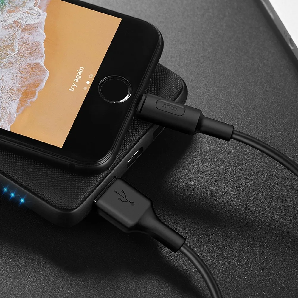 HOCO cable USB A to Lightning 2A X25 1 m black - Image 5