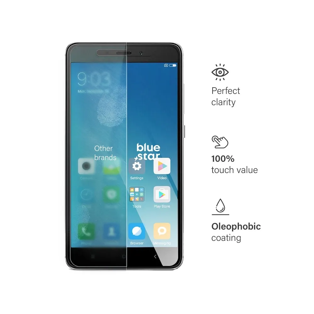 Tempered Glass Blue Star - XIAOMI Redmi Note4 - Image 3