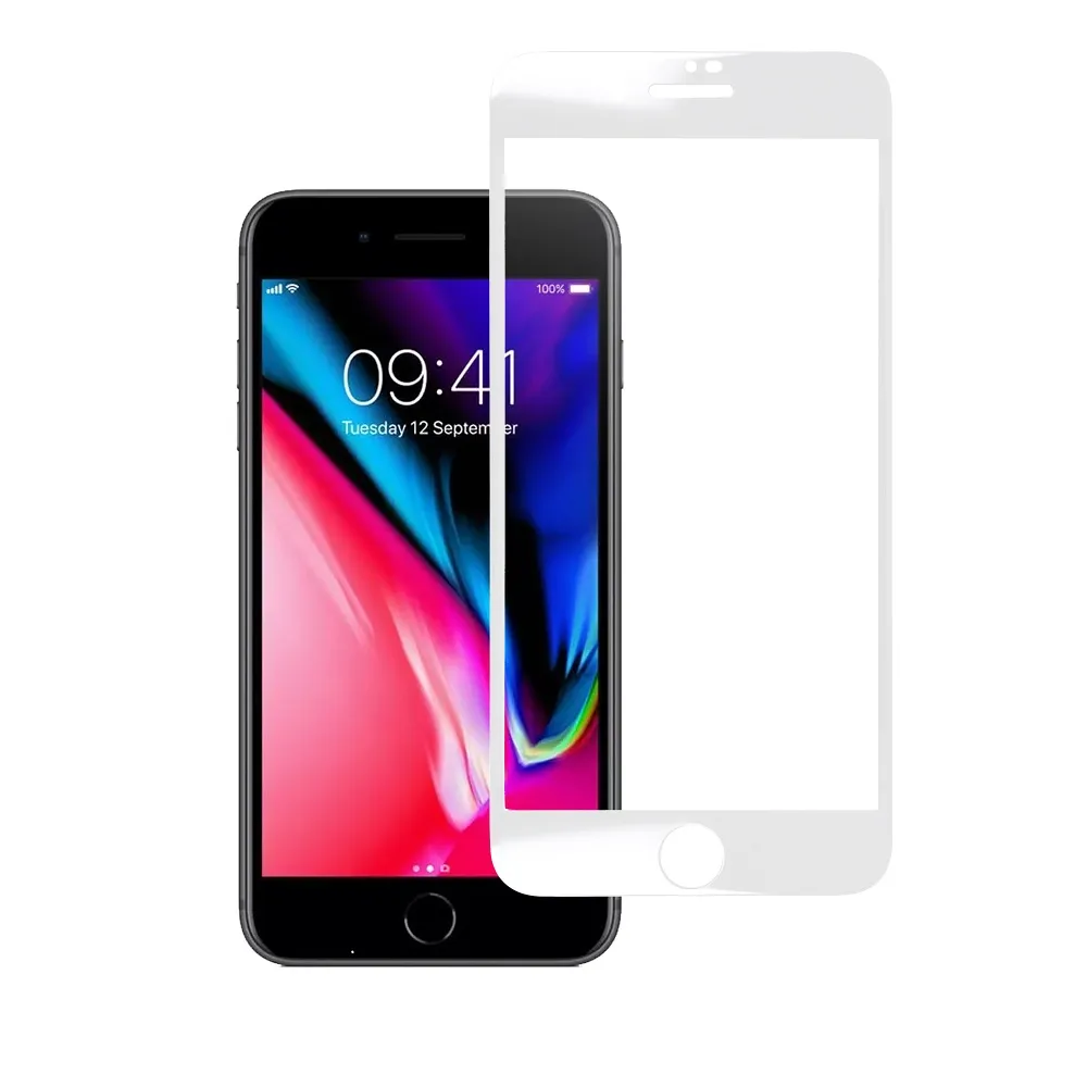 Tempered Glass Blue Star - APP IPHONE 7/8 Plus 5D Full Cover white