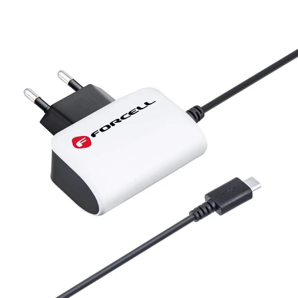 FORCELL F-ENERGY U19 travel charger with cable Micro USB 1A 5W white black - Image 4
