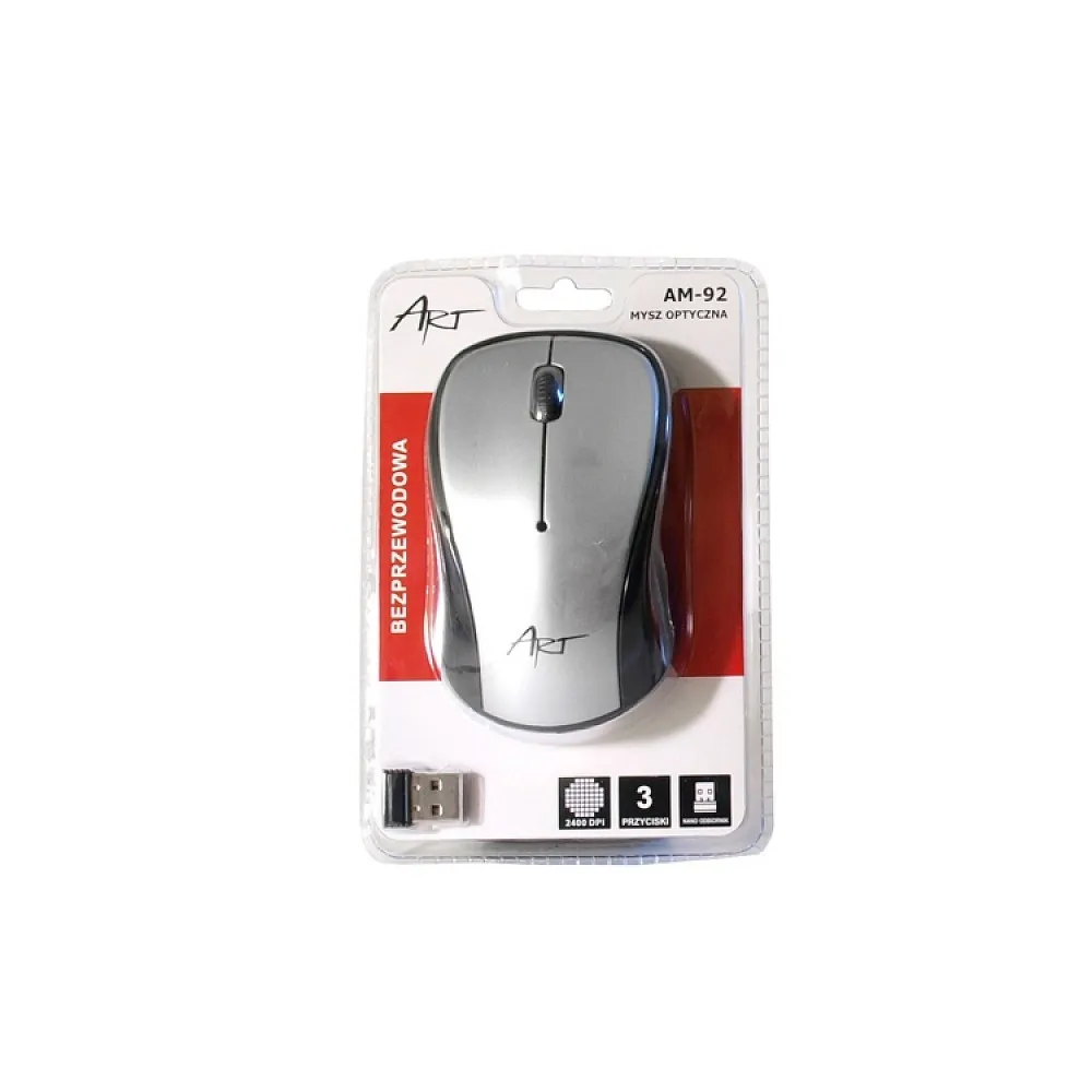 ART wireless computer mouse 2400 dpi AM-92 silver - Image 3
