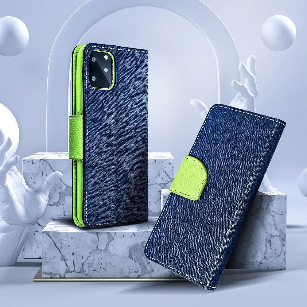 FANCY Book case for SAMSUNG A22 5G navy / lime - Image 8