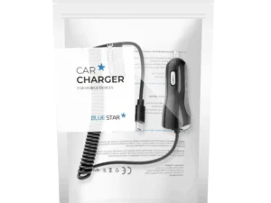 BLUE STAR car charger 1A with cable Micro USB black