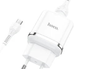 HOCO travel charger USB A + cable USB A to Micro USB QC3.0 3A 18W N3 white