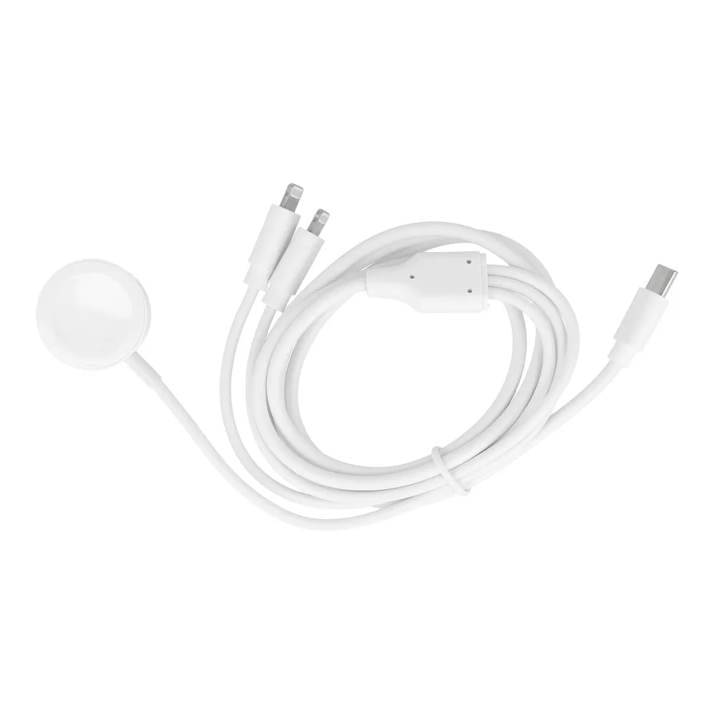 Cable 3in1 Type C to 2 x Lightning / Apple Watch 3W 2A C3168 1,2 m white - Image 2