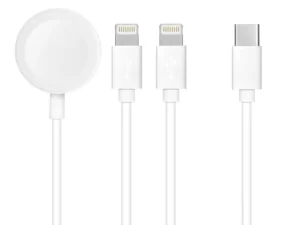 Cable 3in1 Type C to 2 x Lightning / Apple Watch 3W 2A C3168 1,2 m white