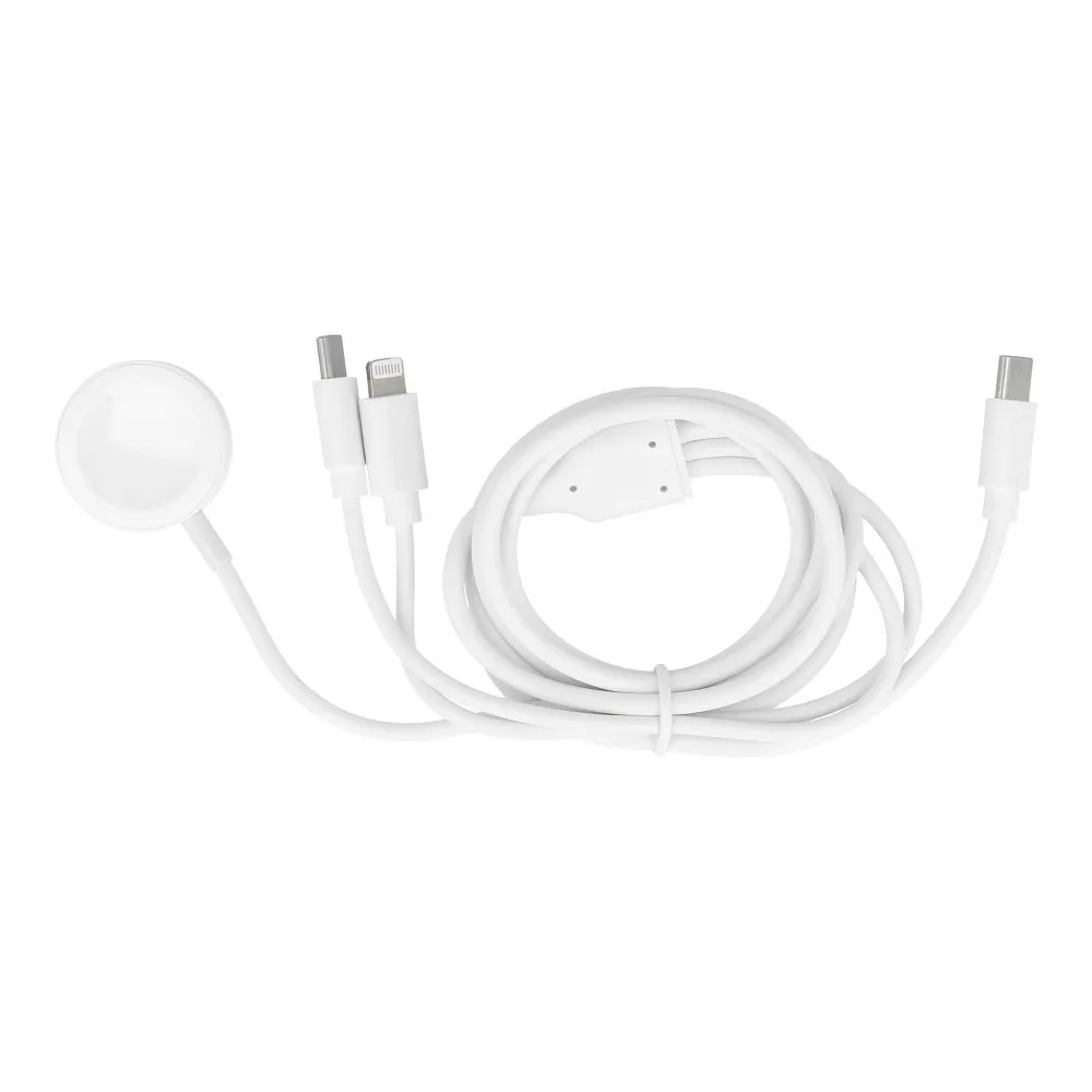 Cable 3in1 Type C to Lightning / Typ C / Apple Watch 3W 2A C3169 1,2 m white - Image 2