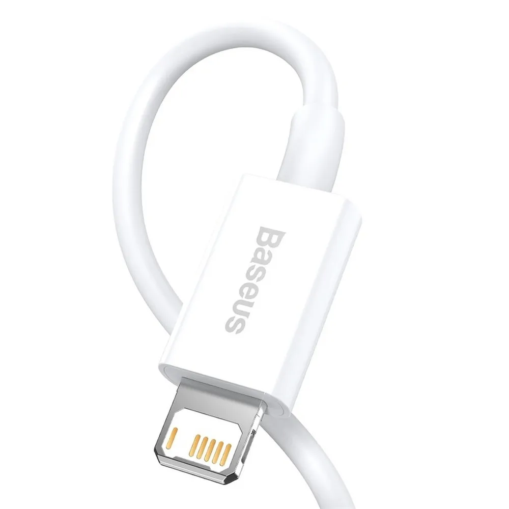 BASEUS cable USB A to Lightning 2,4A Superior CALYS-A02 1 m white - Image 3