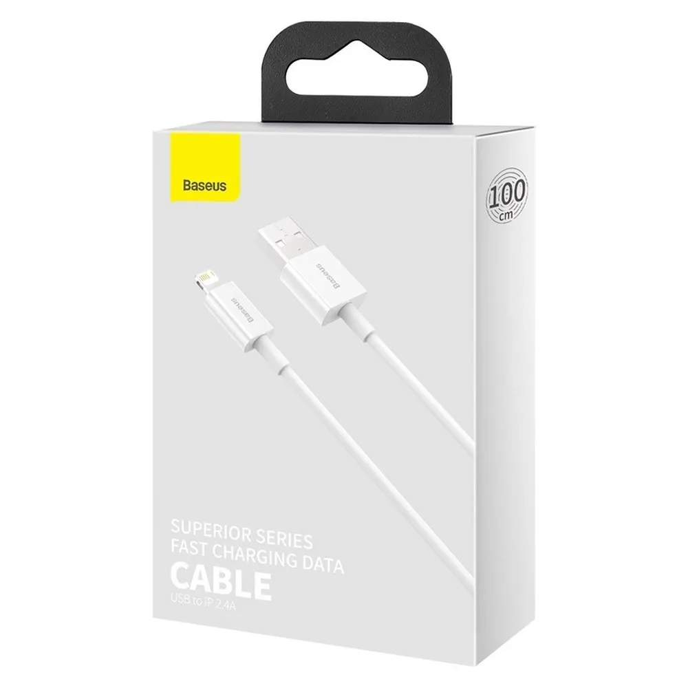 BASEUS cable USB A to Lightning 2,4A Superior CALYS-A02 1 m white - Image 8