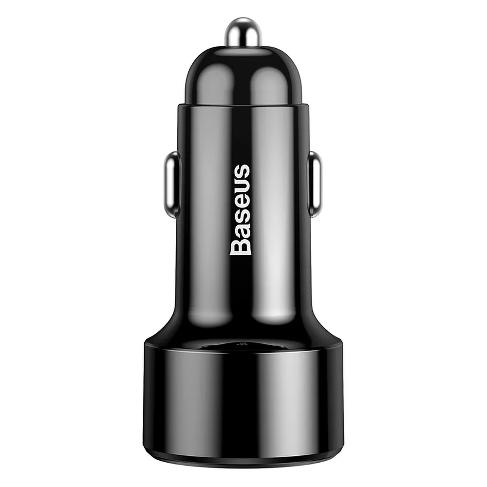BASEUS car charger USB A + Type C with digital display PD3.0 QC4.0 3A 45W CCMLC20C-01 black - Image 5