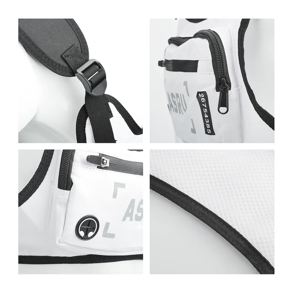 Sports bag on chest for mobile phone / keys ( 4,5" - 6,5" ) white - Image 5
