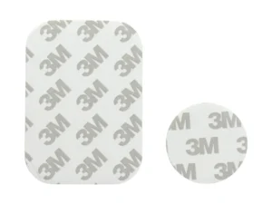 Badge for magnet car holder with leather silver