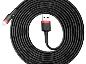 BASEUS cable USB A to Lightning 2A Cafule CALKLF-R91 3 m black red