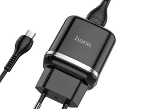 HOCO travel charger USB A + cable USB A to Micro USB QC3.0 3A 18W N3 black